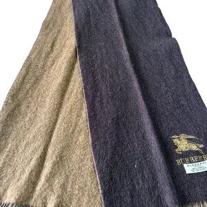 Burberry Vintage Scarf Brown 100% Cashmere Unisex Scarf Made In England
